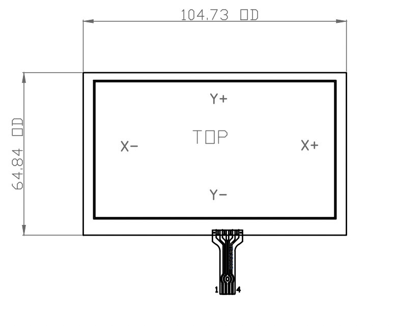 Touch Screen Panel 4,3 Inch Resistive AA1016-43