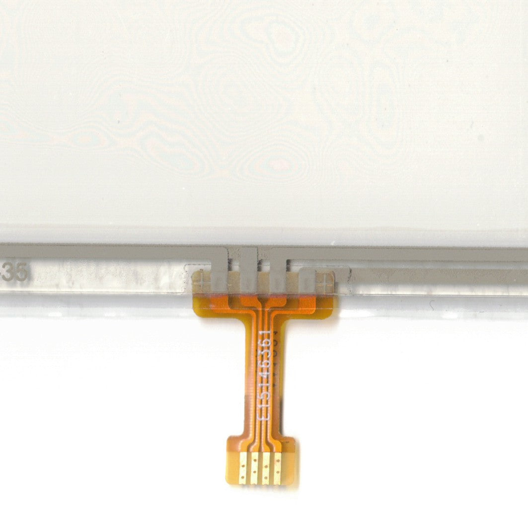 AA1021-35 touch screen panel – real photo (flatbed scan), FPC ribbon close-up