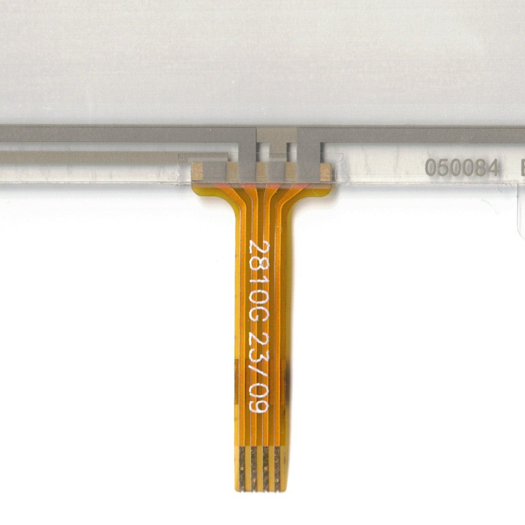 AA1025-5 touch screen panel – real photo (flatbed scan), FPC ribbon close-up
