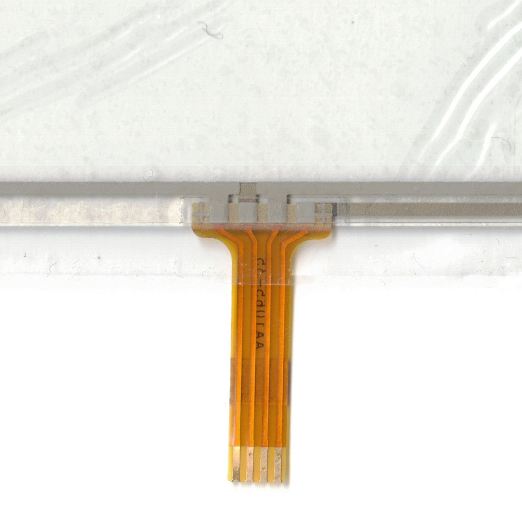 AA1065-35 touch screen panel – real photo (flatbed scan), FPC ribbon close-up