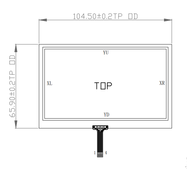 Touch Screen Panel 4,3 Inch Resistive AA1018-43