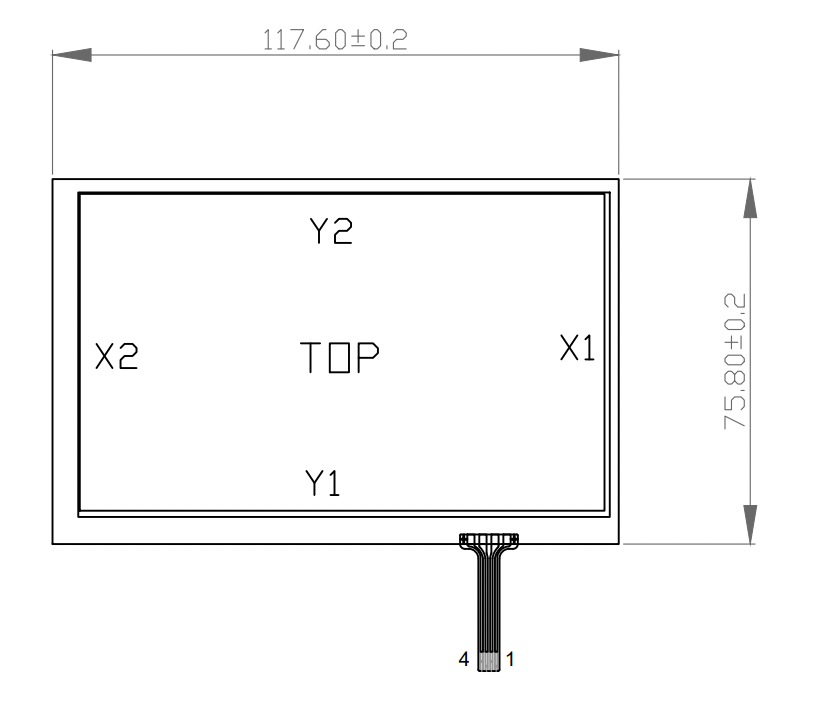 Touch Screen Panel 5 Inch Resistive AA1025-5