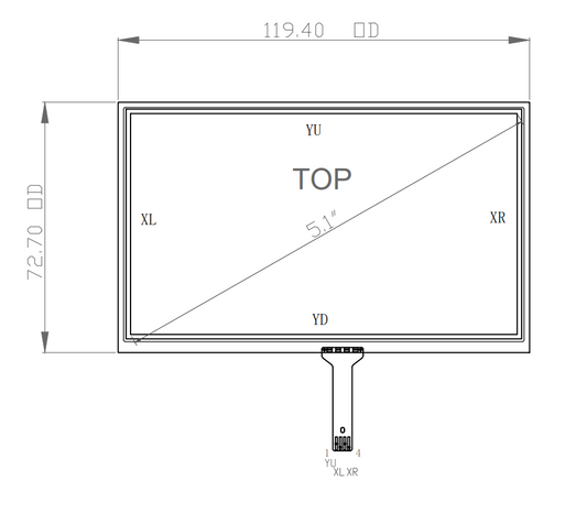 Touch Screen Panel 5 Inch Resistive AA1026-5