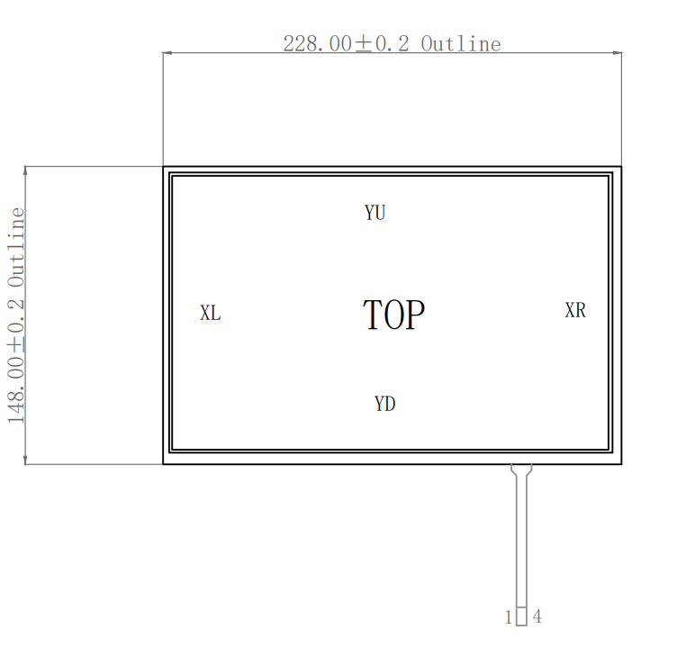 Touch Screen Panel 10,1 Inch Resistive AA1265-10.1